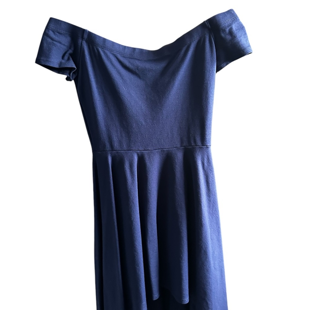 Windsor Off-Shoulder Navy Dress
